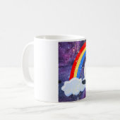 おもしろいな銀河系の虹のプリンセスのスケートボード猫のマグ コーヒーマグカップ (正面左)