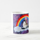 おもしろいな銀河系の虹のプリンセスのスケートボード猫のマグ コーヒーマグカップ (中央)