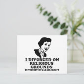 おもしろいな離婚 ポストカード (スタンド正面)