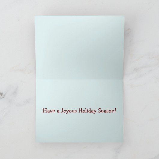 おもしろいな雪だるまのクリスマスの挨拶状 シーズンカード (内部)