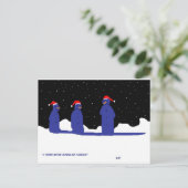 おもしろいな雪だるまのクリスマス シーズンポストカード (スタンド正面)