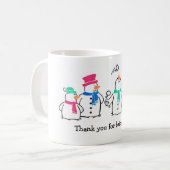 おもしろいな雪だるま コーヒーマグカップ (正面左)