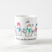 おもしろいな雪だるま コーヒーマグカップ (中央)