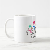 おもしろいな雪だるま コーヒーマグカップ (左)