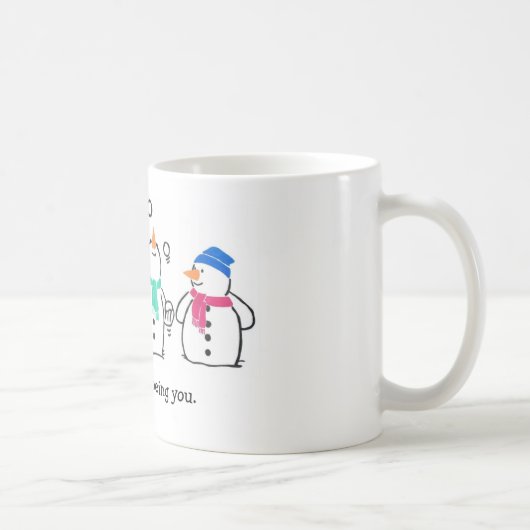 おもしろいな雪だるま コーヒーマグカップ (右)