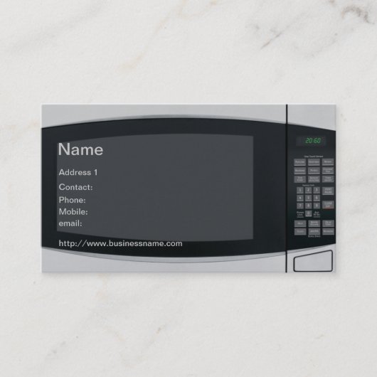 おもしろいな電子レンジの名刺 名刺 (正面)