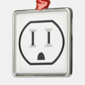 おもしろいな電気出口 メタルオーナメント (左)