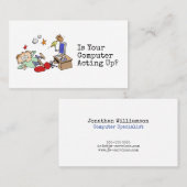 おもしろいな非公式のコンピュータ・スペシャリスト 名刺 (正面/裏面)