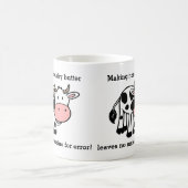 おもしろいな非酪農場のバター牛冗談 コーヒーマグカップ (中央)