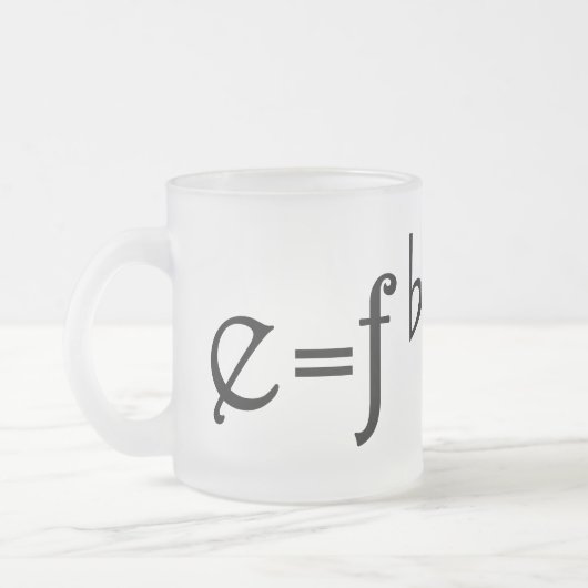 おもしろいな音楽冗談 フロストグラスマグカップ (左)