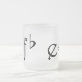 おもしろいな音楽冗談 フロストグラスマグカップ (中央)