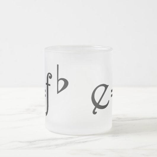 おもしろいな音楽冗談 フロストグラスマグカップ (中央)