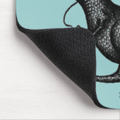 おもしろいな音楽恐竜のペンインクスケッチの芸術のmousepad マウスパッド (コーナー)