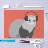 おもしろいな音楽愛好者のフェレット 薄葉紙 (クラフト)