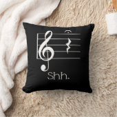 おもしろいな音楽Shh 4分休止符およびフェルマータのミュージシャン クッション (ブランケット)