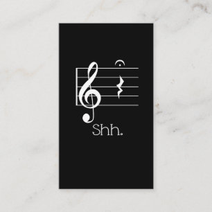 おもしろいな音楽Shh 4分休止符およびフェルマータのミュージシャン 名刺