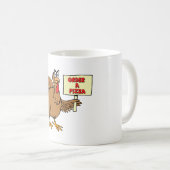 おもしろいな順序ピザ感謝祭トルコ コーヒーマグカップ (正面右)