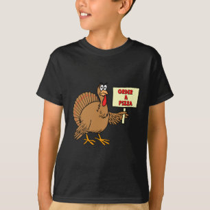 おもしろいな順序ピザ感謝祭トルコ Tシャツ