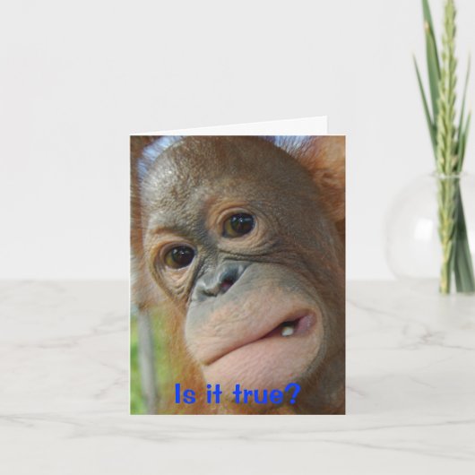 おもしろいな顔の卒業のお祝い カード (正面)