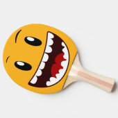 おもしろいな顔の広い口の催し 卓球ラケット (横)