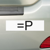 おもしろいな顔の顔文字! バンパーステッカー (車上)