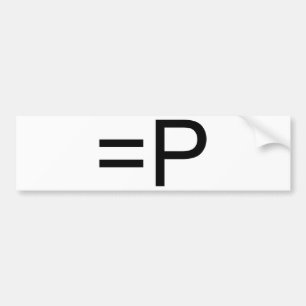 おもしろいな顔の顔文字! バンパーステッカー