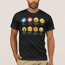 おもしろいな顔文字(emoji) I愛サッカーのTシャツ