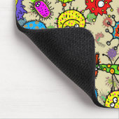 おもしろいな顕微鏡の実験室の有機体 マウスパッド (コーナー)