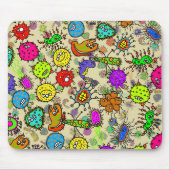 おもしろいな顕微鏡の実験室の有機体 マウスパッド (正面)