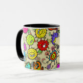 おもしろいな顕微鏡の実験室の有機体 マグカップ (正面左)