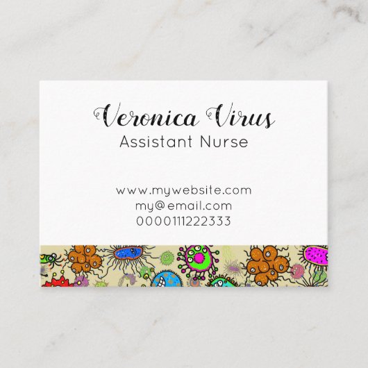 おもしろいな顕微鏡の実験室の有機体 名刺 (正面)