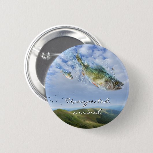 おもしろいな飛魚座|の予想外の到着 缶バッジ (正面&裏面)