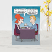 おもしろいな食事夫の母の日と カード (黄色い花)