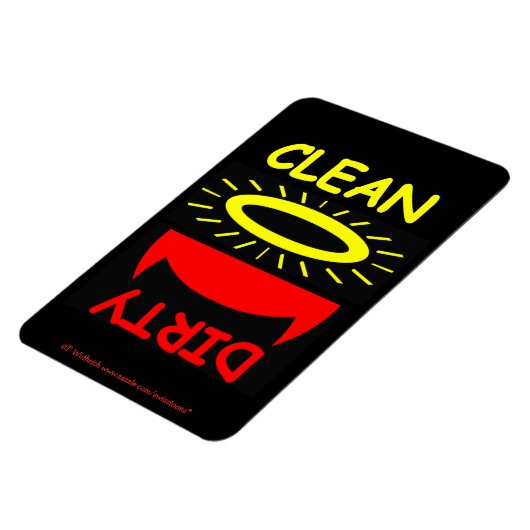 おもしろいな食洗機の磁石の悪魔の天使 マグネット (左側)