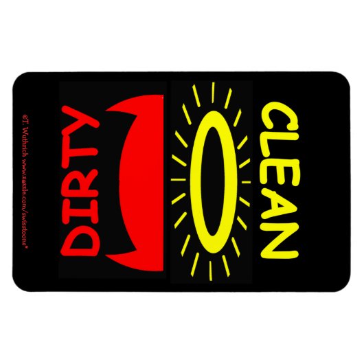 おもしろいな食洗機の磁石の悪魔の天使 マグネット (横)