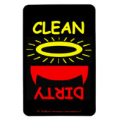 おもしろいな食洗機の磁石の悪魔の天使 マグネット (縦)