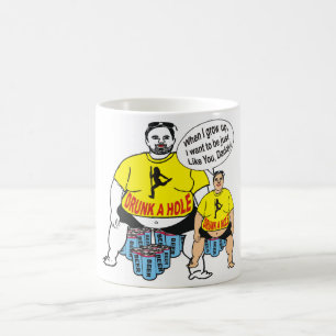 おもしろいな飲まれたパパ及び息子のマグ コーヒーマグカップ