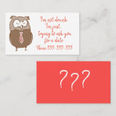 おもしろいな飲まれたフクロウの日付の名刺 名刺 (正面/裏面)