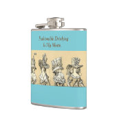 おもしろいな飲むアルコール引用文のレトロの女性のファッション フラスク (左)