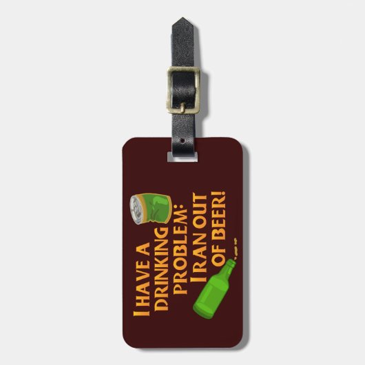 おもしろいな飲むビール ラゲッジタグ (正面縦)