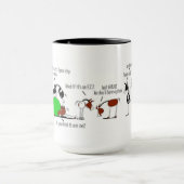 おもしろいな馬およびろばの漫画 マグカップ (中央)