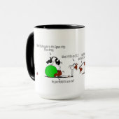 おもしろいな馬およびろばの漫画 マグカップ (正面左)