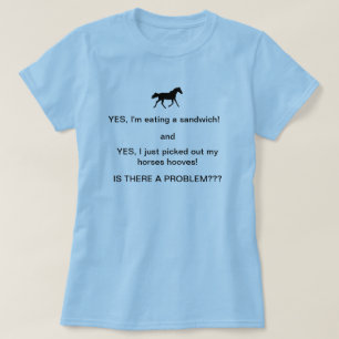 おもしろいな馬の人々のユーモアのTシャツ Tシャツ