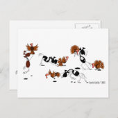 おもしろいな馬の野生のトルコの追跡の漫画の郵便はがき ポストカード (正面/裏面)