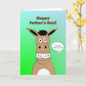 おもしろいな馬の顔の父の日 カード (黄色い花)