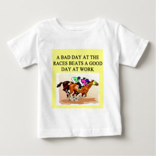 おもしろいな馬プレーヤーの競争の冗談 ベビーTシャツ