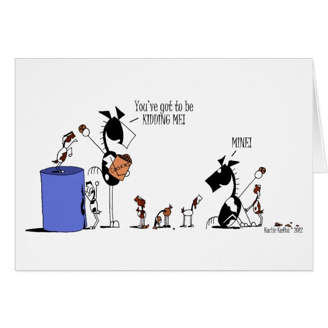 おもしろいな馬及びヤギの子供の漫画 (正面横)