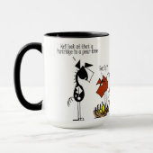 おもしろいな馬及び鶏のマグ マグカップ (左)