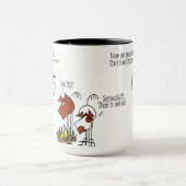 おもしろいな馬及び鶏のマグ マグカップ (中央)