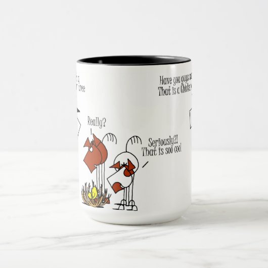 おもしろいな馬及び鶏のマグ マグカップ (中央)